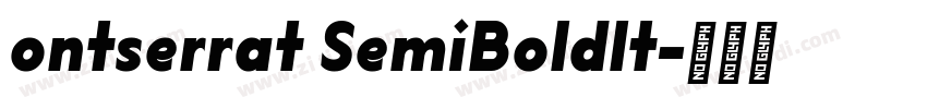 ontserrat SemiBoldIt字体转换